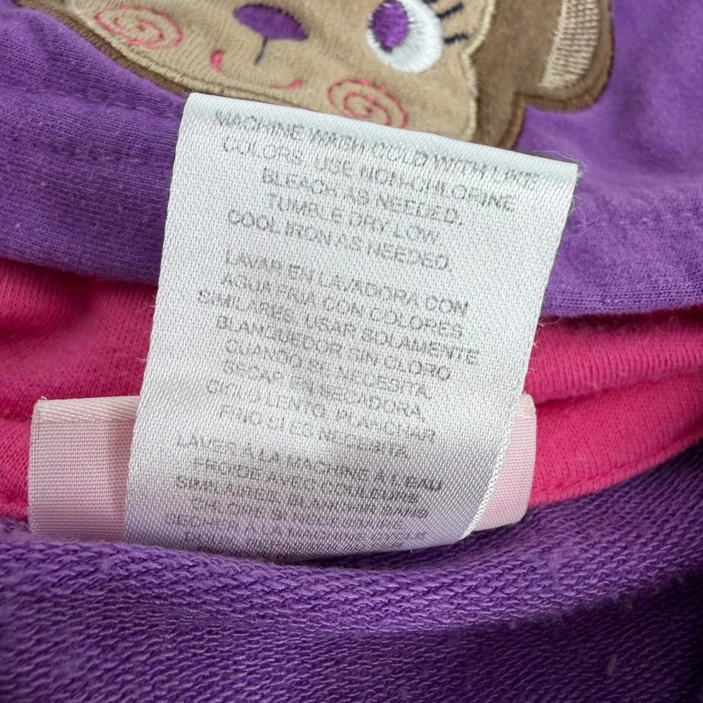 Y2K WeePlay 12 Months Purple‎ Full Zip Hoodie Monkey Flowers Pink 